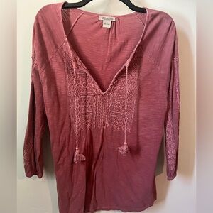 Lucky Brand Mauve Tunic Top